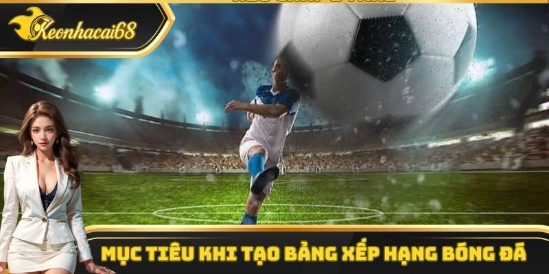 Mục tiêu khi tạo bảng xếp hạng bóng đá